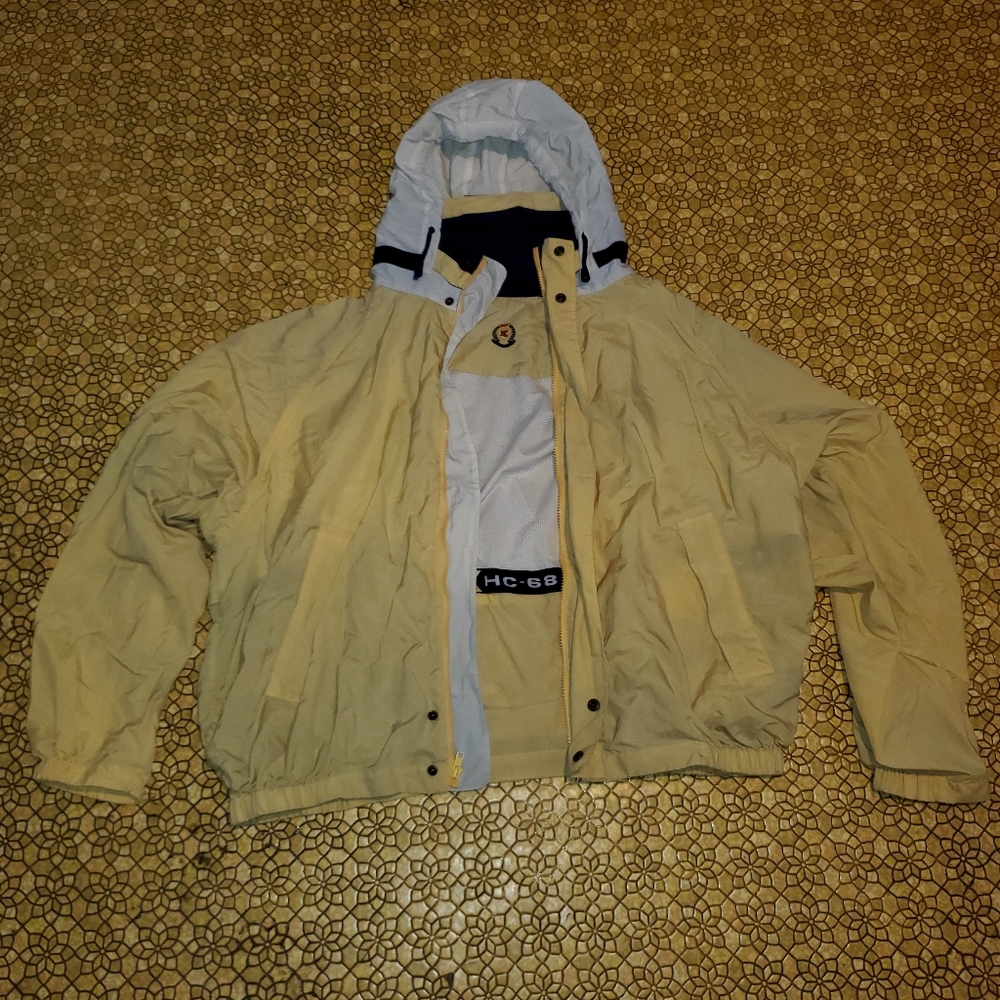 Vintage 90s pastel yellow windbreaker sz xxl